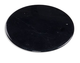 12" Item Pedestal | Cake Stand | Serving Board - Black Natural Marble (Board ONLY)