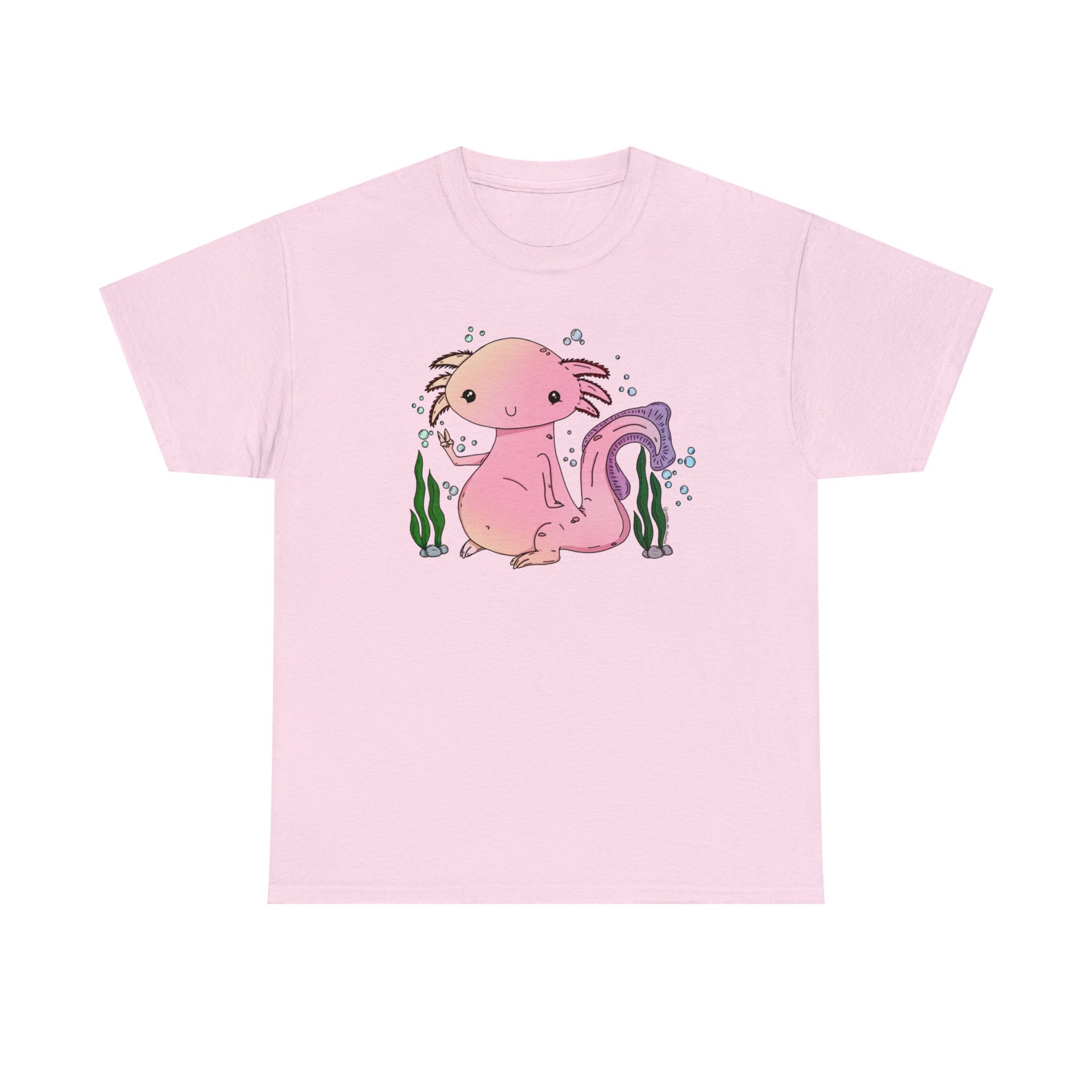 Pink Axolotl Salamander Tshirt - Etsy
