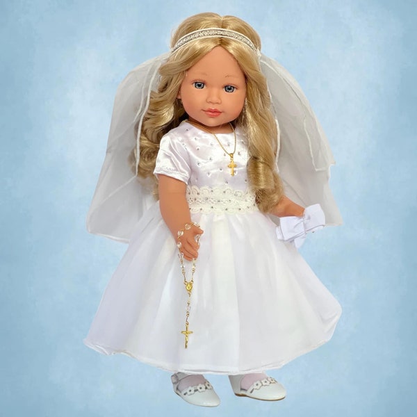 Communion Dress Fits 18 Inch Kennedy and Friends Dolls and Other 18 Inch Dolls