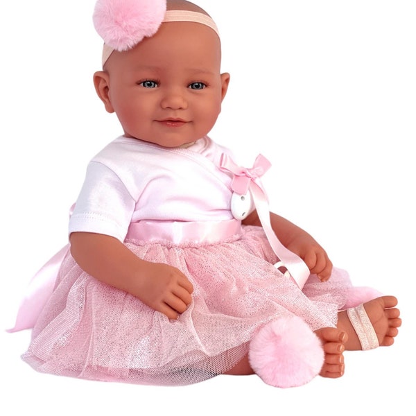 Lauren 18" Vinyl Reborn Baby Doll with Real Skin Tone