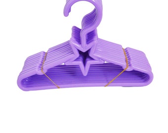 Purple Star Hangers for 14 Inch Doll Clothes
