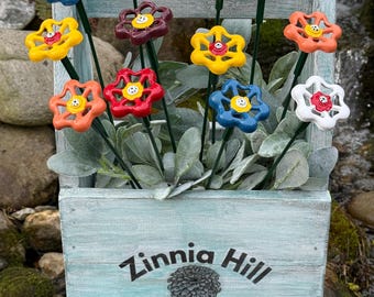 花瓶・フラワースタンド NEIGHBORHOOD SRL LOCKFIELD EQUIPMEN T Set of 12 Petunia, Assorted Colors Metal Flower 18