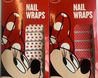2x envoltórios de unhas da Disney Minnie Mouse