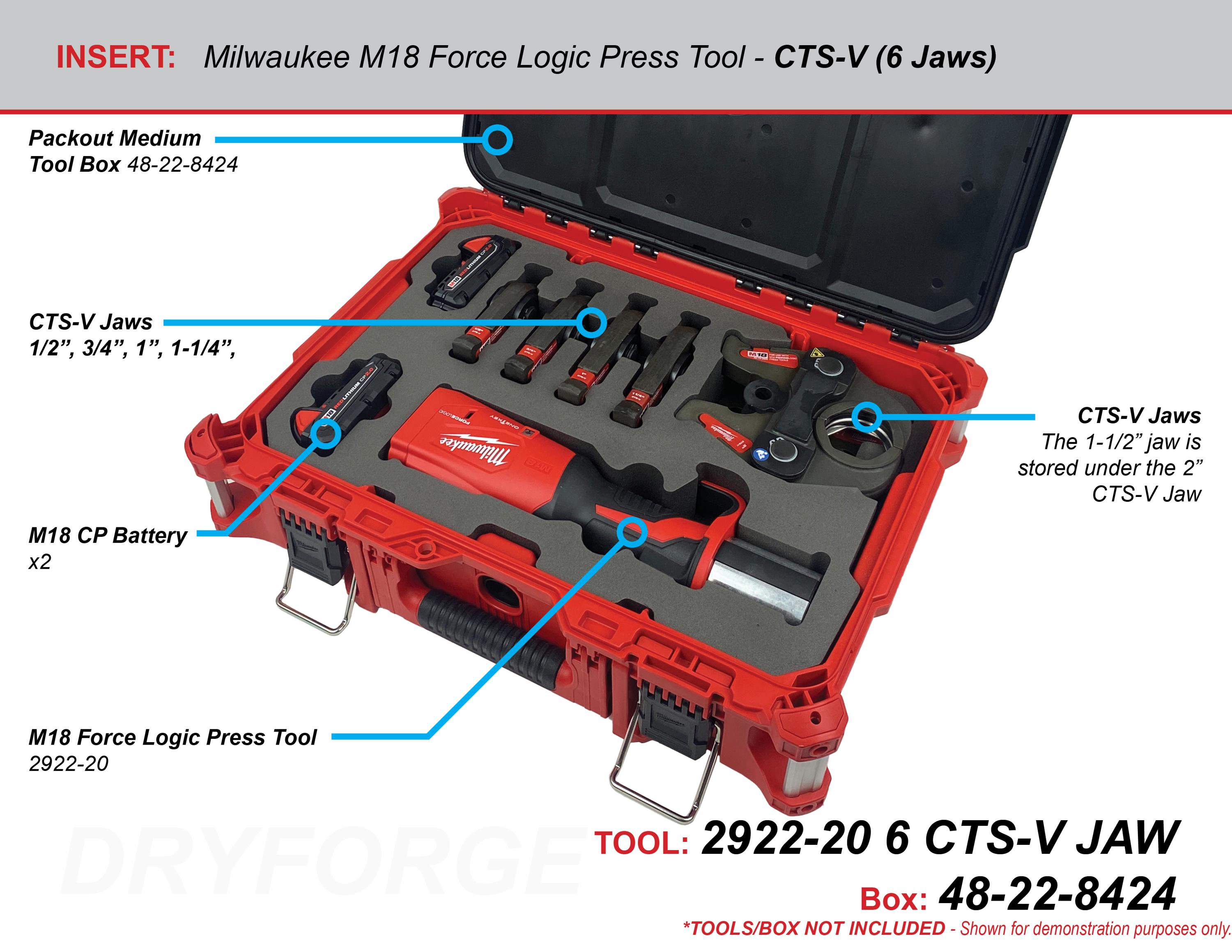 FOAM INSERT to Store M18 Force Logic Press Tool in a Packout