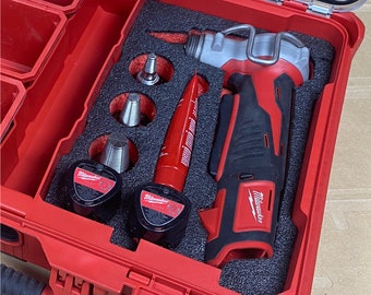FOAM INSERT to store M12 ProPex Expansion Tool Kit in a Milwaukee Packout 11 Compartment Tool Box - Tools/Case NOT Included
