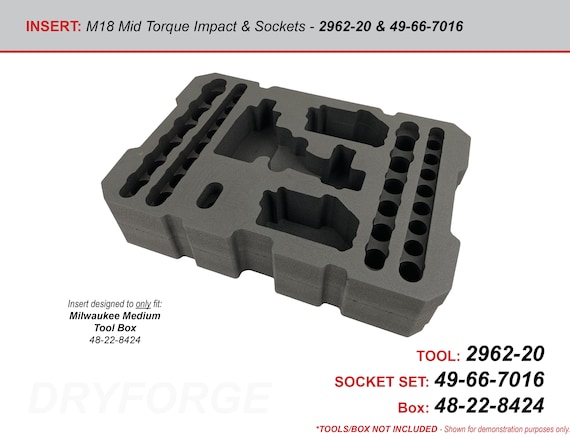 FOAM INSERT to Store M18 Fuel Mid Torque Impact and 1/2