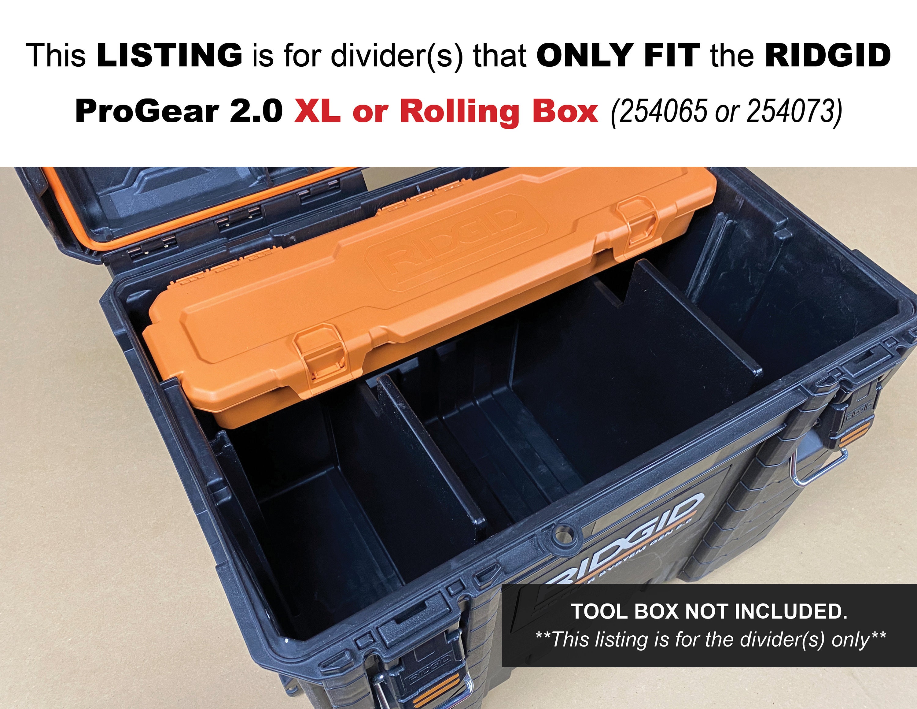 Dividers for Ridgid 2.0 Pro Gear Rolling Tool Box or XL Tool Box Tool Box  NOT Included -  Canada