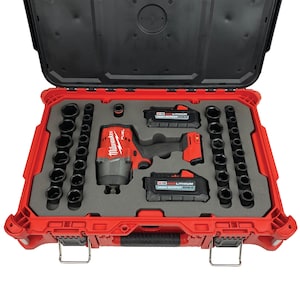 FOAM INSERT to store M18 Fuel High Torque Impact and 1/2&quot; Shockwave Impact Socket Set in a Packout Medium Tool Box - Tools/Case NOT Included