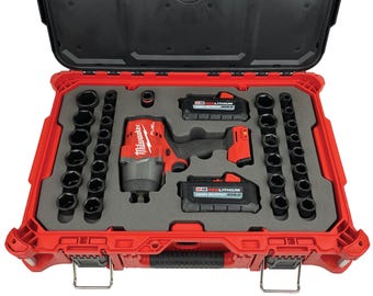 INSERTO DE ESPUMA para almacenar el juego de dados de impacto de alto torque M18 Fuel y de impacto Shockwave de 1/2" en una caja de herramientas mediana Packout (herramientas/estuche NO incluidos)