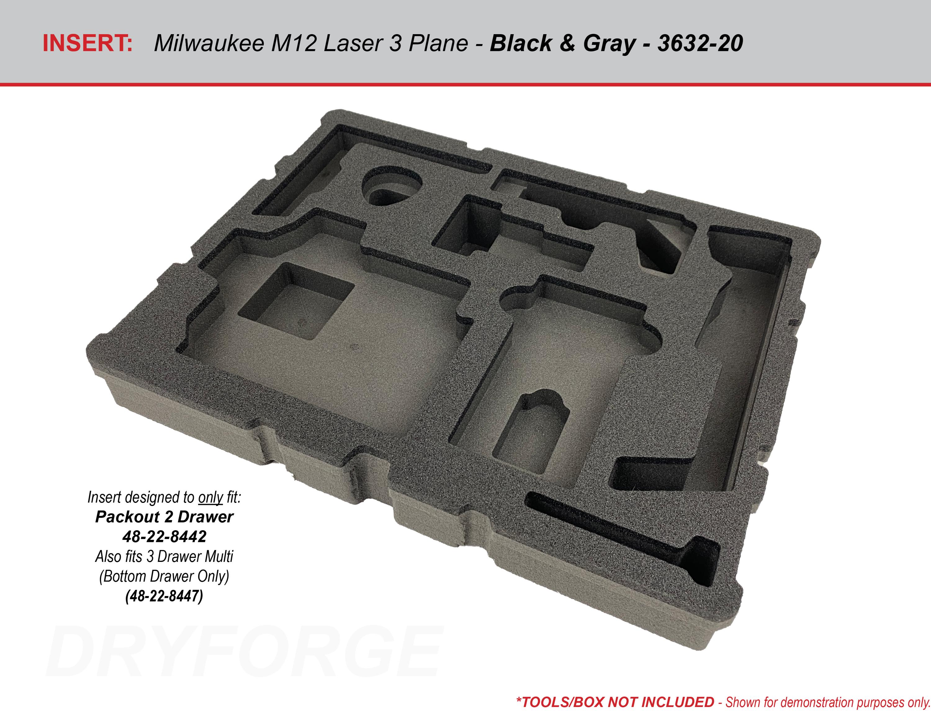 FOAM INSERT to Store M12 Green 3 Plane Laser 3632-21 in a