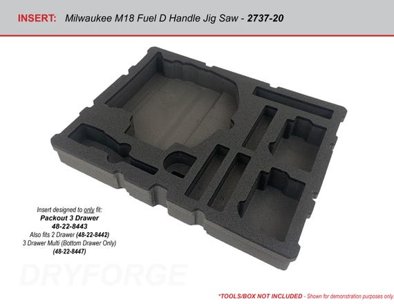 FOAM INSERT to Store M18 Fuel Jig Saw 2737-20 in a Milwaukee