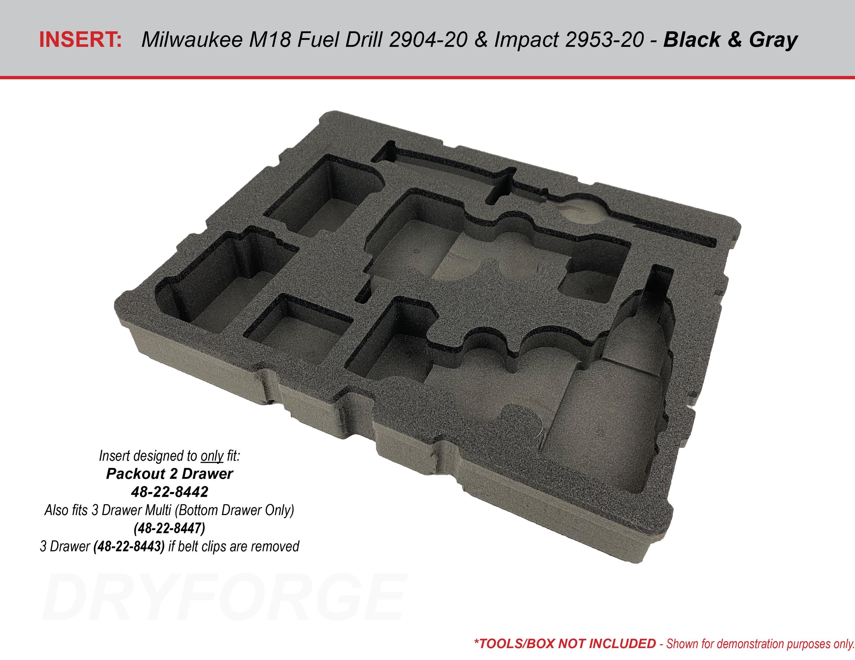 FOAM INSERT to Store M18 Fuel Hammer Drill Impact Kit 3697-22 in a