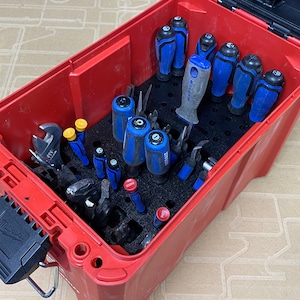 Packout 10in Compart Hand Tool Organizer Insert for Milwaukee Packout Ammo Can - Tools/Case NOT Included