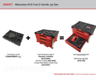 FOAM INSERT to Store M18 Fuel Jig Saw 2737-20 in a Milwaukee