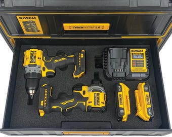 FOAM INSERT to Store Dewalt Drill DCD800 and Impact DCF850 in a Dewalt 2 Drawer Tool Box Tools case NOT Included Etsy
