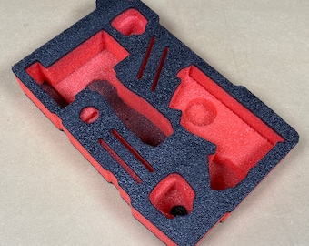 FOAM INSERT to store M12 Fuel 3" Cut Off Tool 2522-20 in a Milwaukee Packout 11 Compartment Tool Box - Tools/Case NOT Included