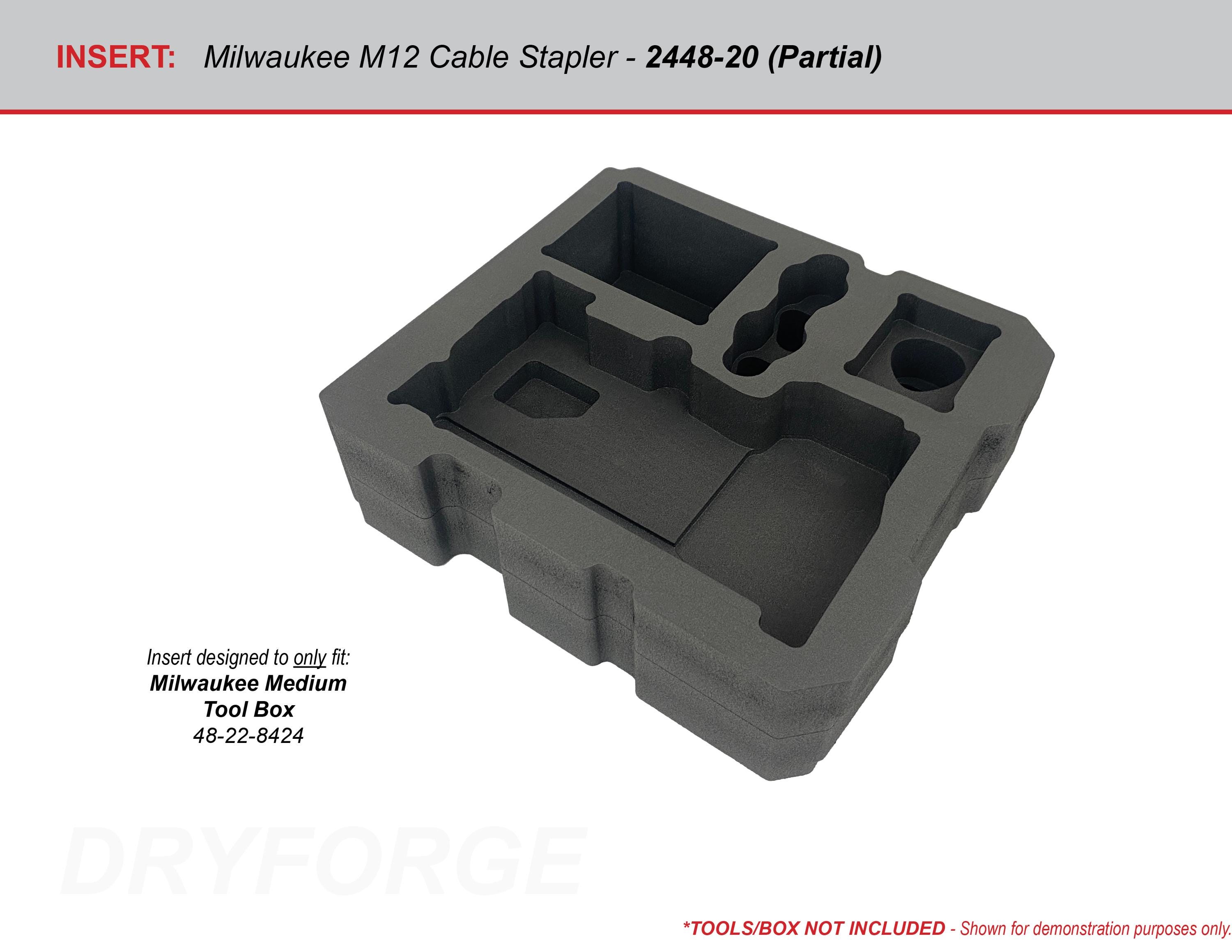 FOAM INSERT to Store M12 Cable Stapler 2448-20 in a Milwaukee Packout ...