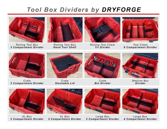 Double Dividers for Ridgid 2.0 Pro Gear Medium Tool Box Tool Box
