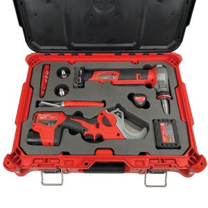 FOAM INSERT to store Milwaukee M12 ProPex Tool and M12 pvc Pipe Shear 2470-20 in a Packout Medium Tool Box - Tools/Case NOT Included