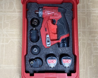 FOAM INSERT to store M12 Installation Drill Driver 2505-20 in Milwaukee Packout 5 Compartment Small Parts Organizr - Tools/Case NOT Included