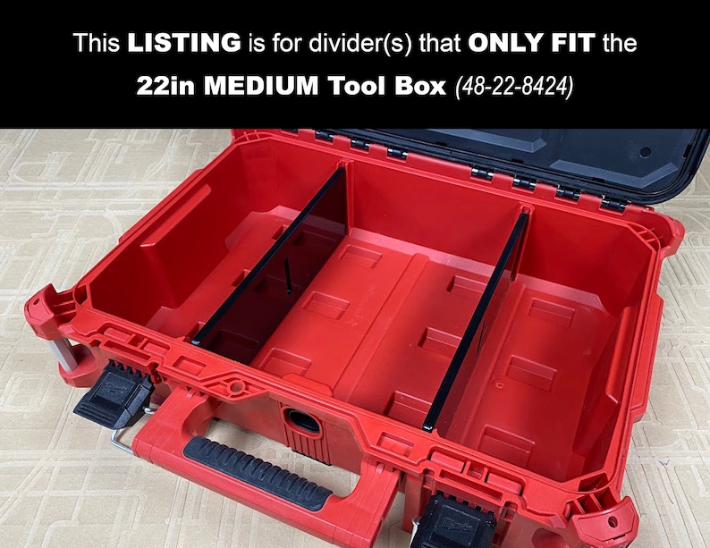 Medium Packout Tool Box Divider - Milwaukee Packout Mods Accessories Dividers - Tools/Case NOT Included image 2
