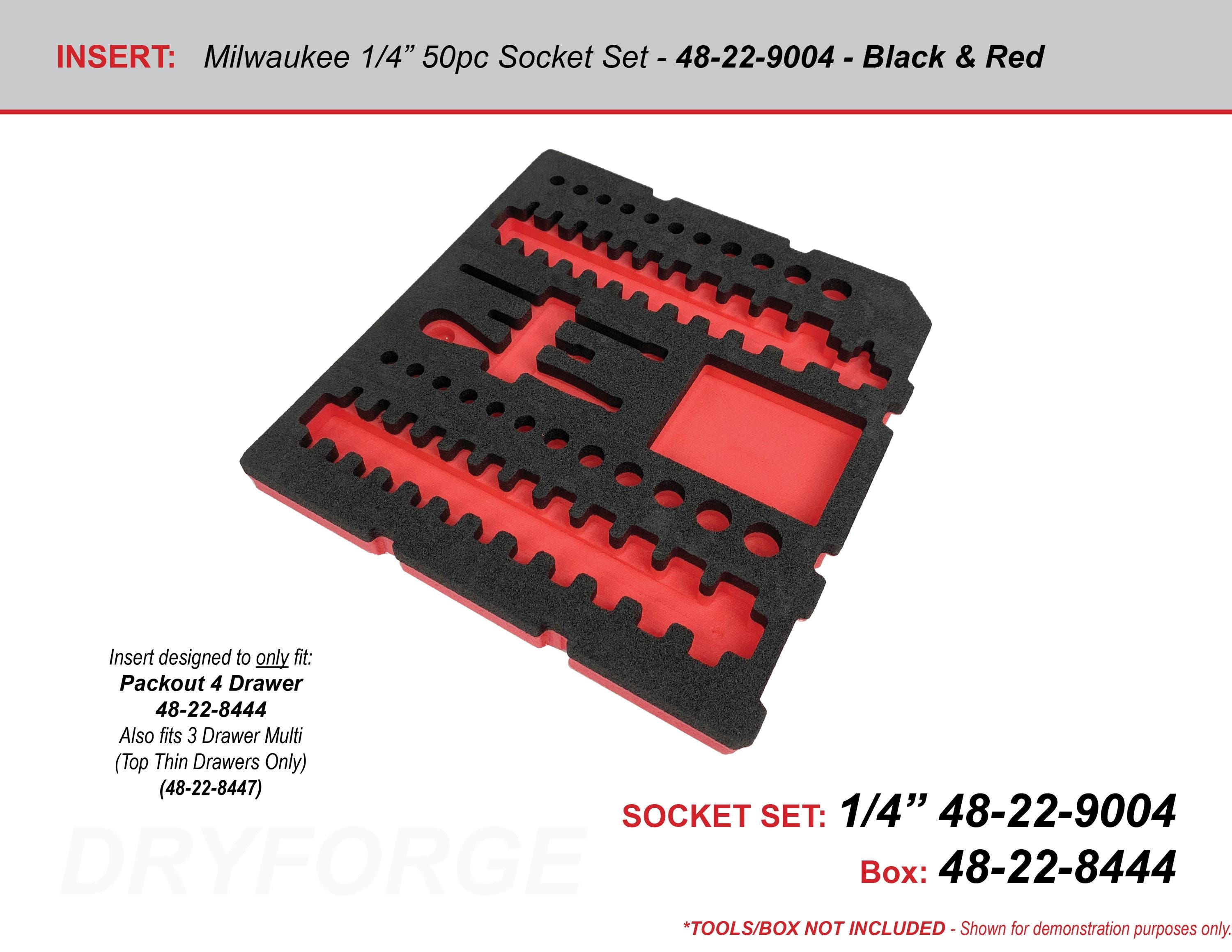 FOAM INSERT to Store Milwaukee Socket Set in a Milwaukee Packout 4