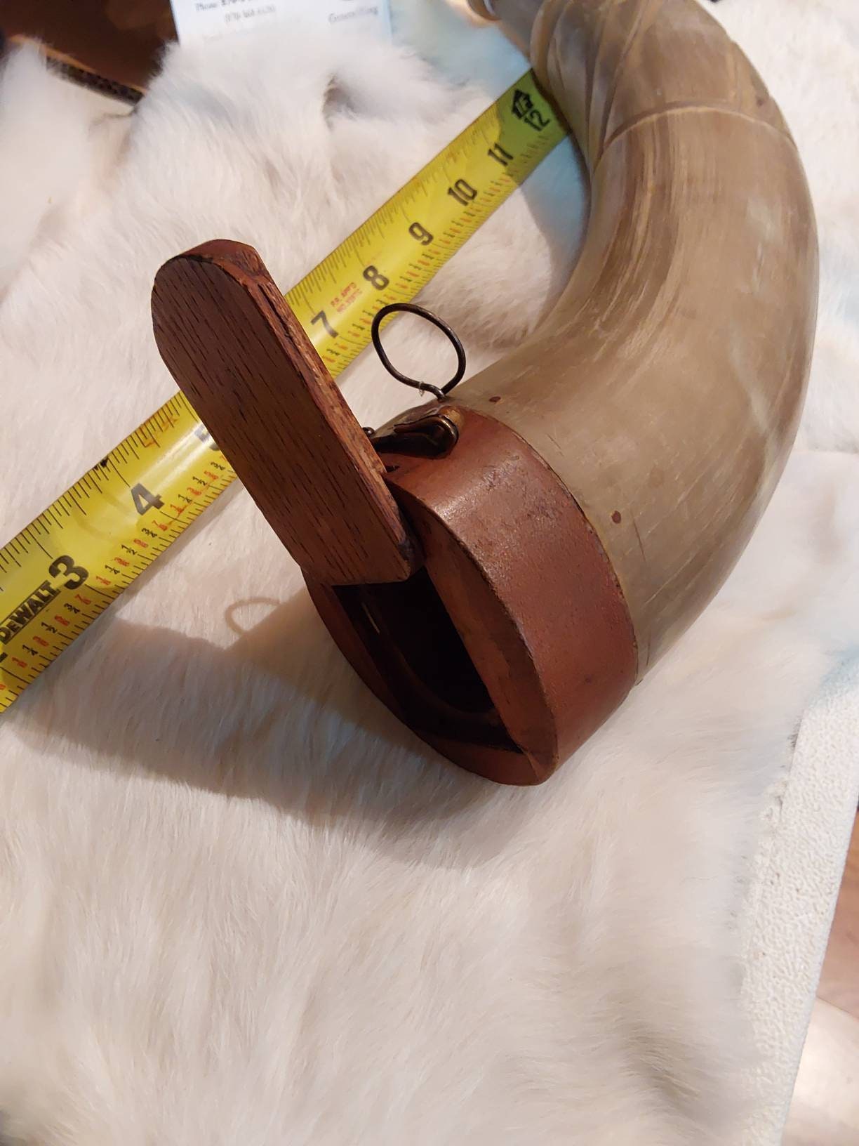 Vintage Powderhorn With Built in Patch Box Etsy