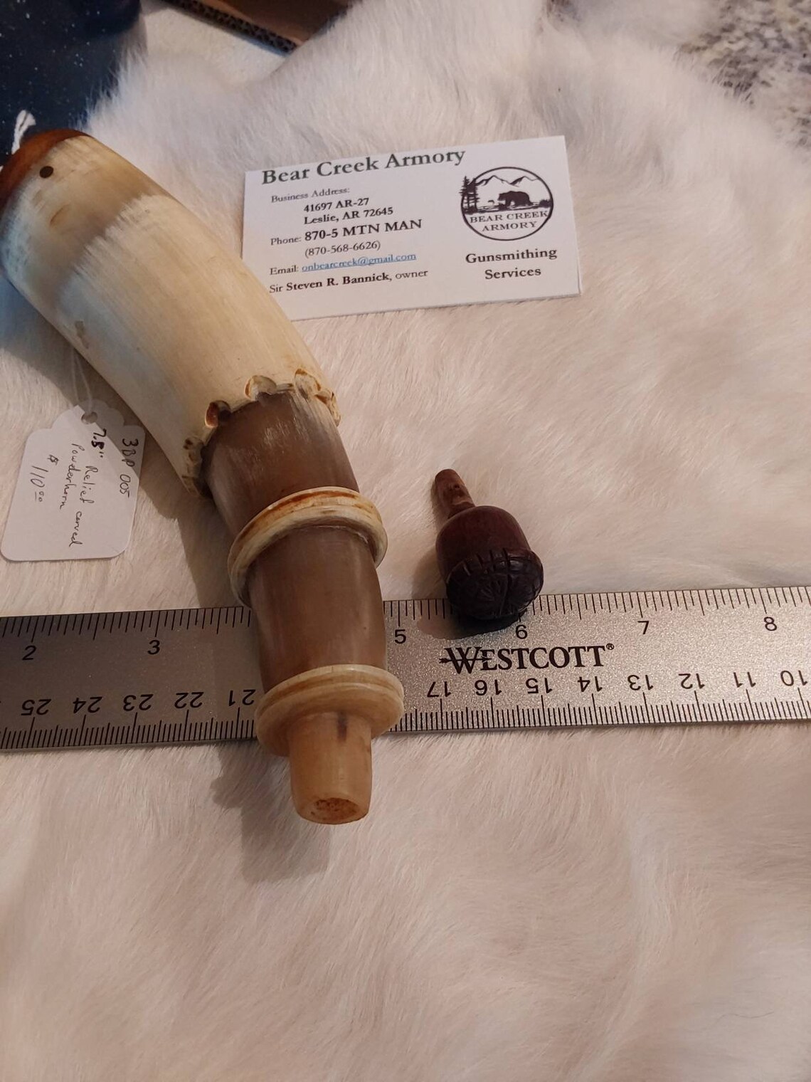 Relief Carved Powderhorn Etsy