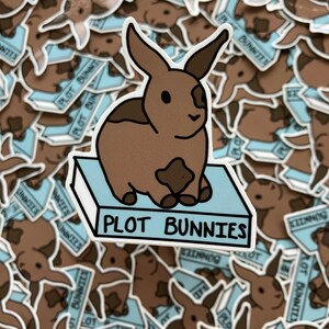 Plot Bunny Die Cut Writer Sticker Laptop Decal