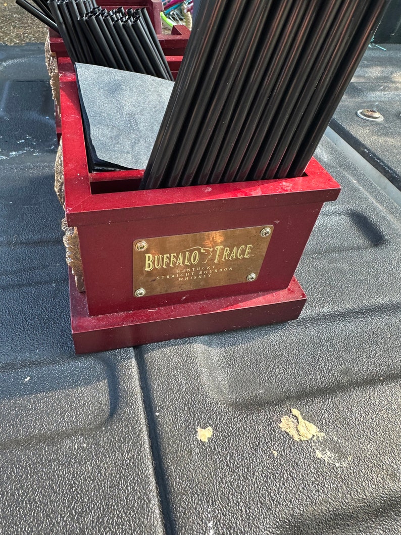 Buffalo Trace Straw Napkin Caddie. Etsy