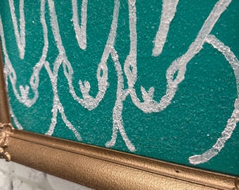 Hunt Slonem inspired diamond dust bunny painting