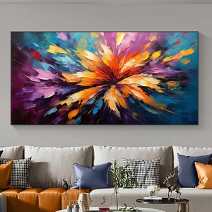 Original Flower Oil Painting on Canvas Large Wall Art - Etsy
