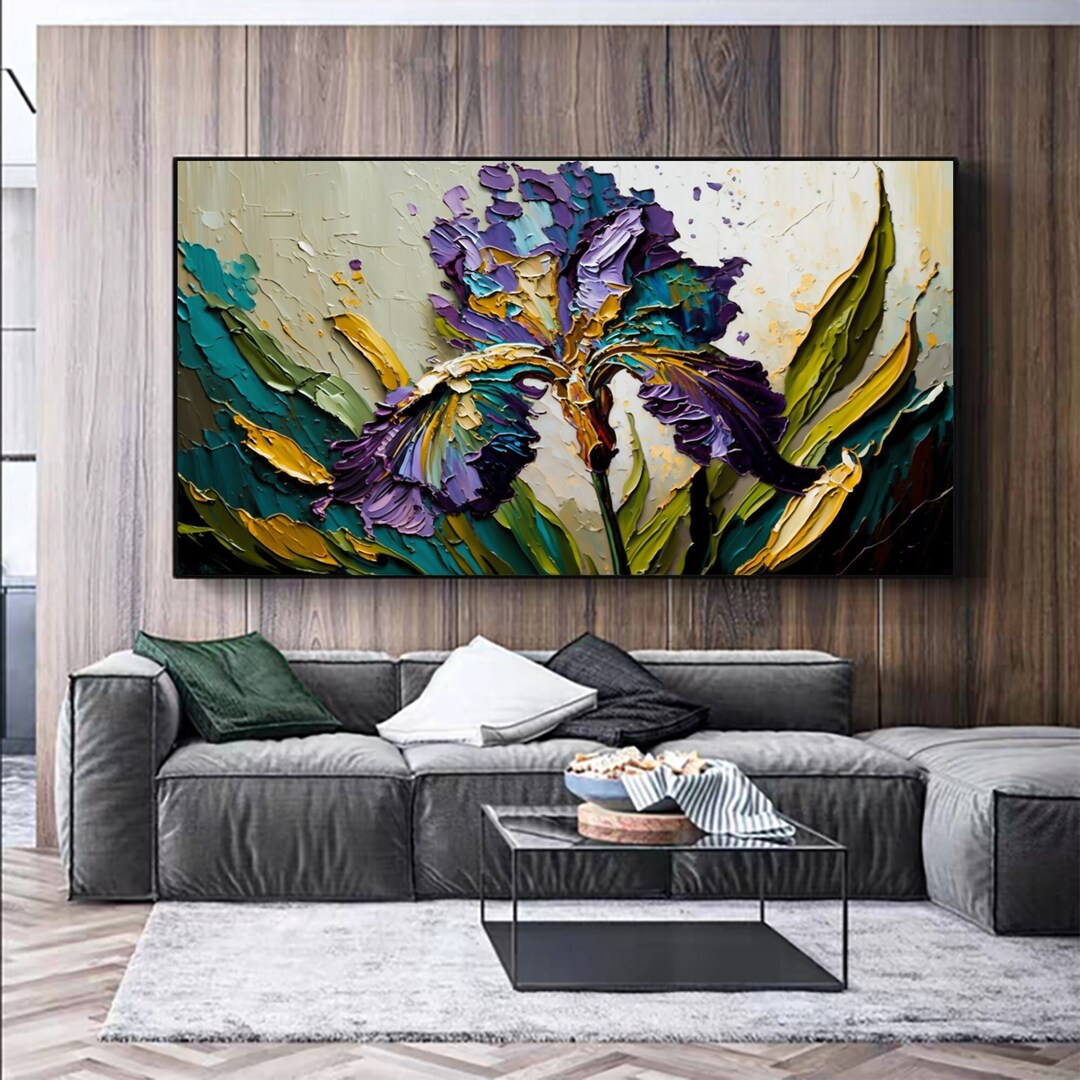 Large Original Flower Oil Painting on Canvas Canvas Wall Art - Etsy