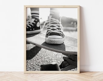 Skateboard Art, Skateboard Wall Art - Multiple Sizes - Poster - Skateboarding, Skate Park, Sports, Print