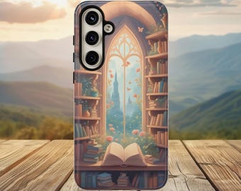 Fairy Tale Book Nook Tough Phone Case - Bookish Style Protection, Compatible with iPhone, Samsung Galaxy, Google Pixel Phone, Reader Gift