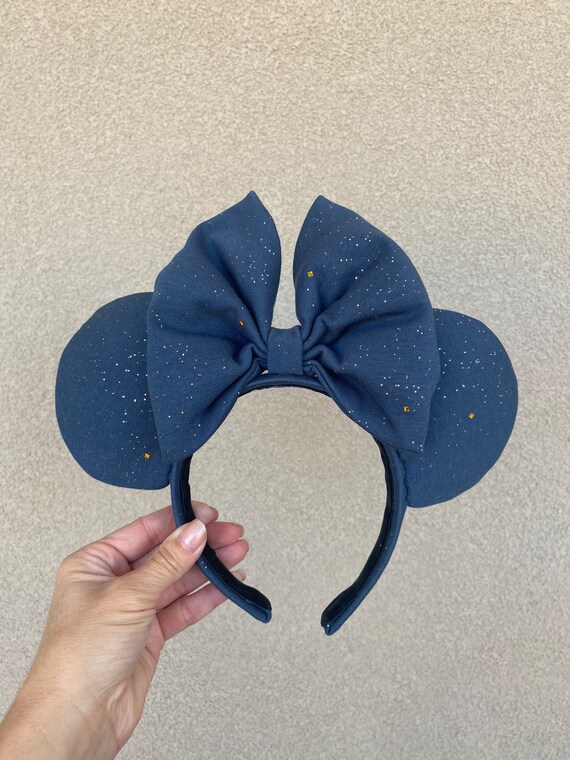 Blue and Gold Mouse Ears, Dark Blue and Gold Sparkle Minnie  display picture 1