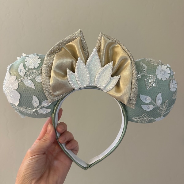 Tiana Mouse Ears | Princess Tiana Disney Ears | Princess & the Frog Ears | Tiana Bridgerton Minnie Mouse Ears | Tiana’s Palace Minnie Ears
