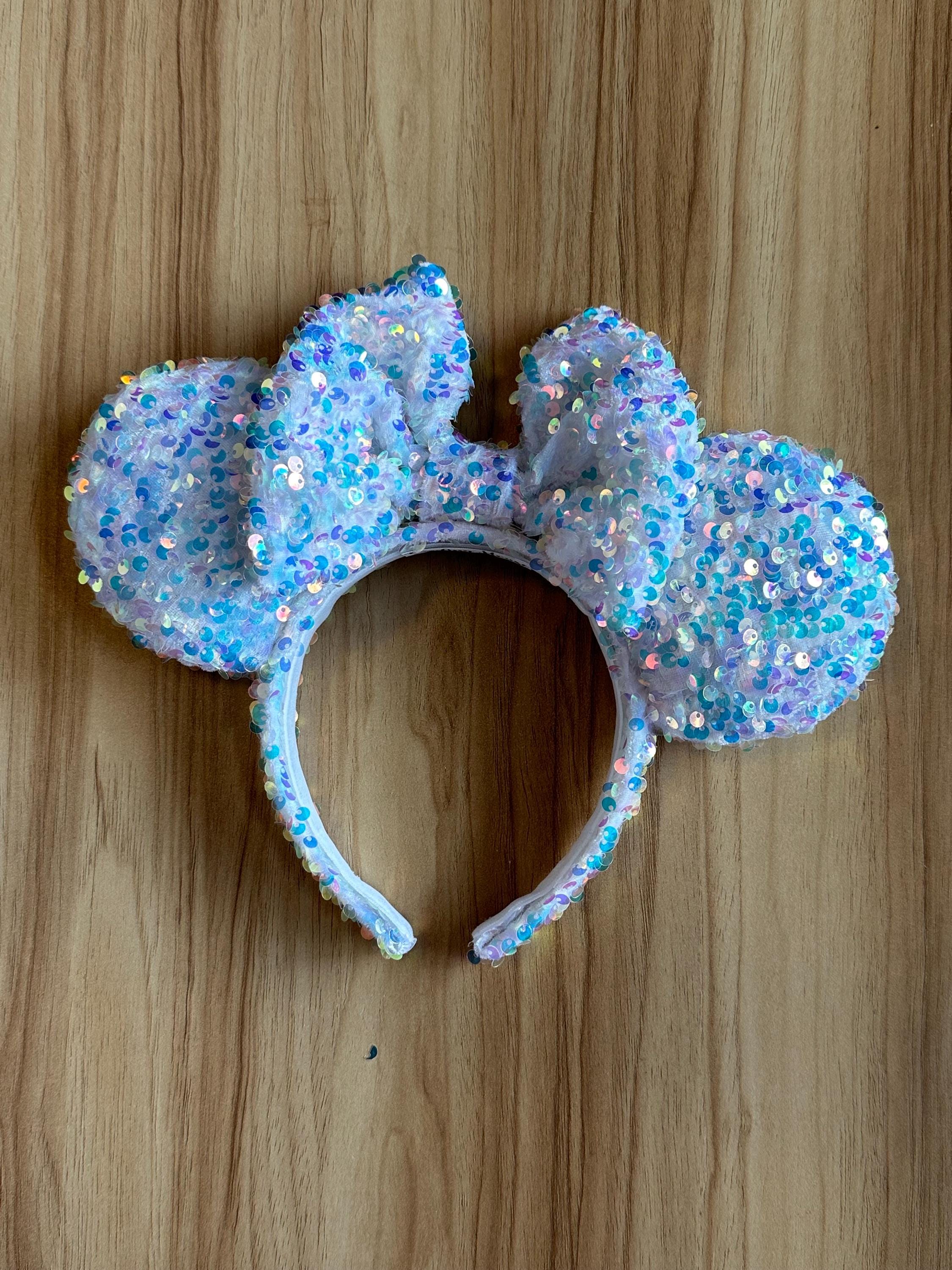 Sparkling light blue Minnie Ears Headband Disney- Frozen Arendelle Light Blue Minnie Ears Girl Gift  main image 3