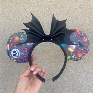 Halloween Disney Mouse Ears | Jack Skellington Minnie Mouse Ears | Disney Snacks Mouse Ears | Candy Corn Minnie Mouse Ears | Pumpkin Mickey