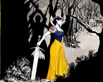 Snow White And The Huntsman - Ink, Watercolor, and Acrylic Ink - Artist Print