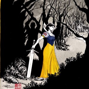 Snow White And The Huntsman - Ink, Watercolor, and Acrylic Ink - Artist Print