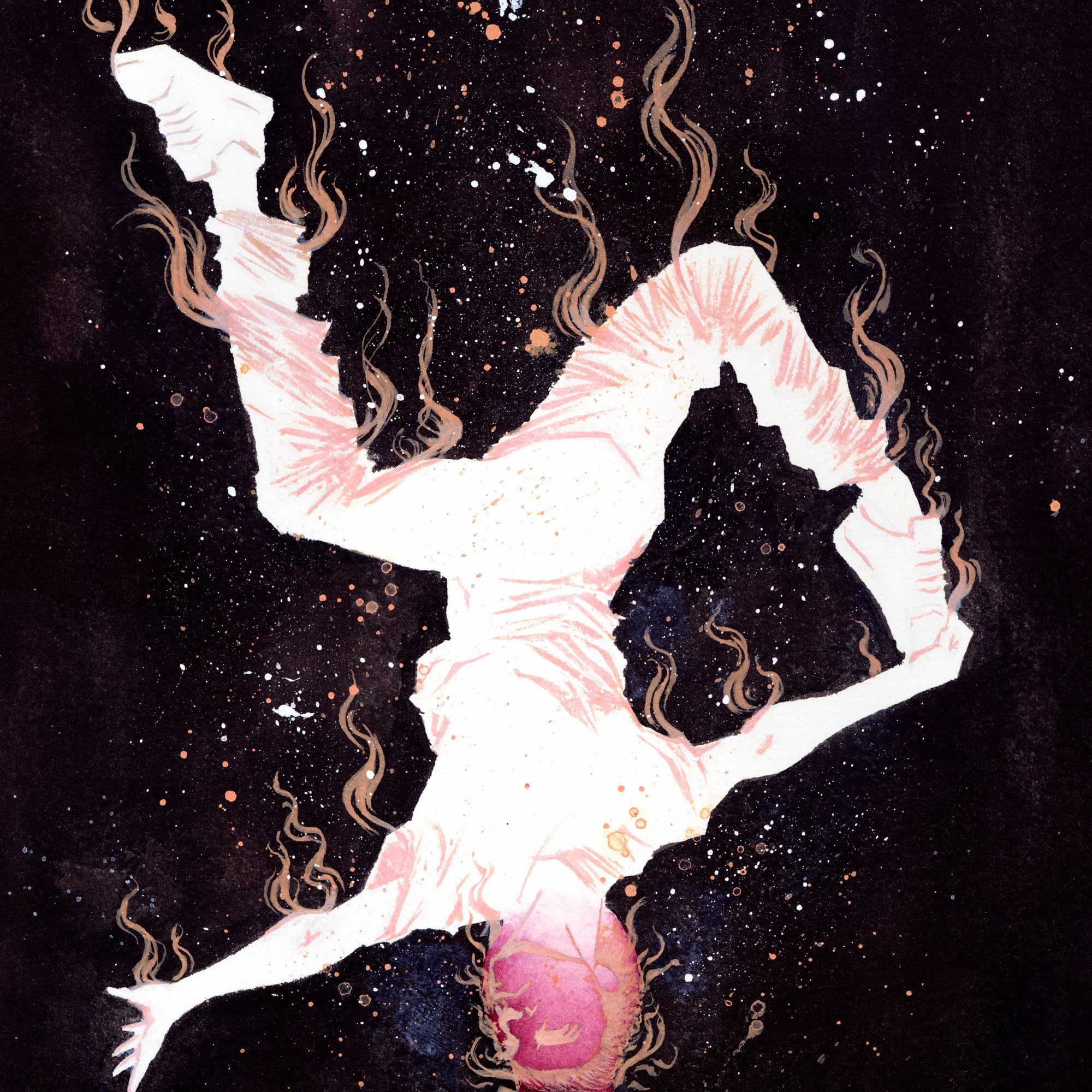 Snap, Crackle, Pop - Ink, Watercolor, Acrylic - Artist Print