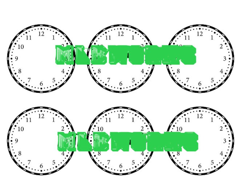 Blank Clocks Worksheets - Etsy