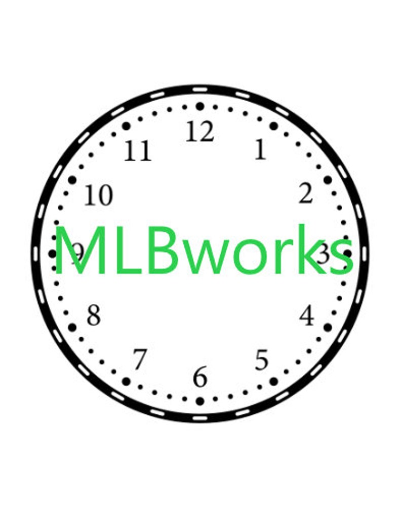 Blank Clocks Worksheets Etsy