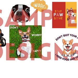 10 Cute Dog Stickers | Waterproof Vinyl Stickers for Laptops, Water Bottles, Journals & More | Perfect Gift for Dog Lovers