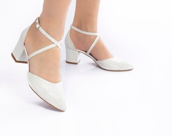 Scarpe corallo bianco/Scarpe da sposa/Tacchi comodi/Tacchi spessi/design speciale 710CNR