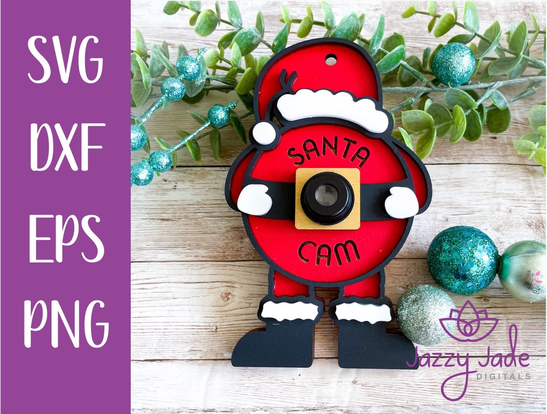 Santa Cam Svg, 2024 Christmas Ornaments Svg, Christmas Laser File
