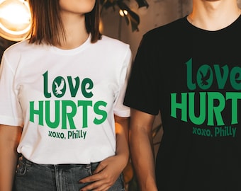 Love Hurts Shirt, Philadelphia Eagles Shirt, Jalen Hurts Shirt, Football shirt,  Super Bowl LVII Shirt, Eagles Team Shirt, Philly Team Shirt