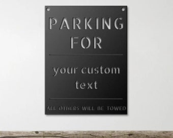 Custom Private Parking Sign, Parking Reserved Sign, Personalized Parking Sign, Reserved Parking Spot Sign, Custom Parking Sign For Offices