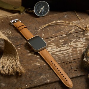 Genuine Leather Apple Watch Band 38mm, 40mm, 42mm, 44mm, 45mm, 49mm / Series 8 7 6 5 4 SE Ultra / Apple Watch Strap/ Handmade Camel Color